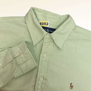 Ralph Lauren‎ Men Classic Fit Oxford Button Down Shirt Light Mint Pony Logo 16,5